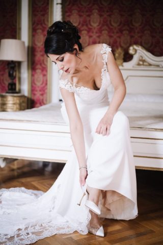 préparatifs de mariage dans un château au coeur des Alpilles