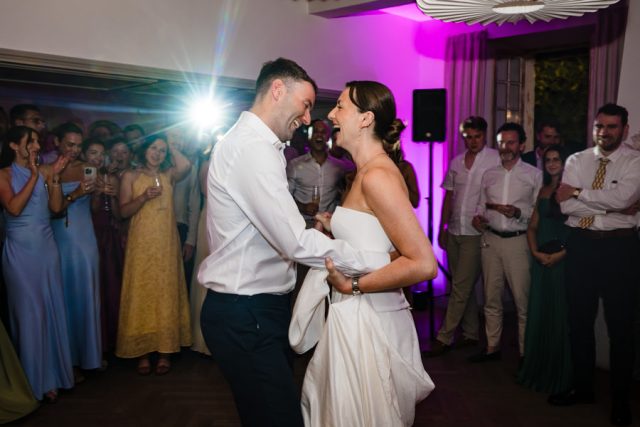 Ouverture de bal des mariés en soirée, Auberge des Adrets