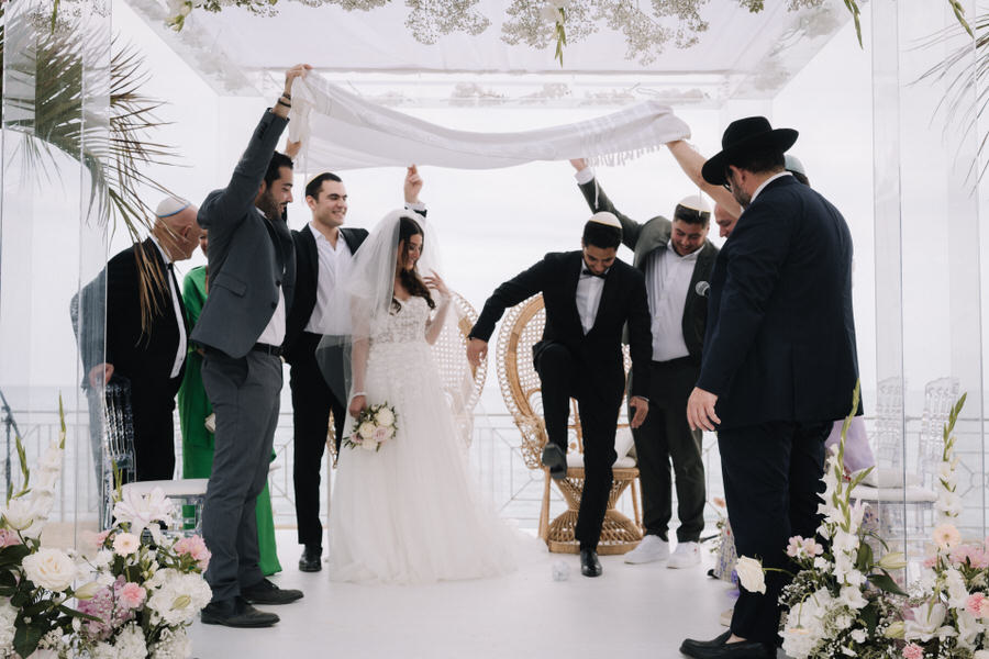 Cérémonie de mariage juif à la Villa Eva Beach